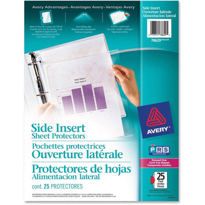 Avery&reg; Side Insert Sheet Protectors, 25/pk (AVE78629)