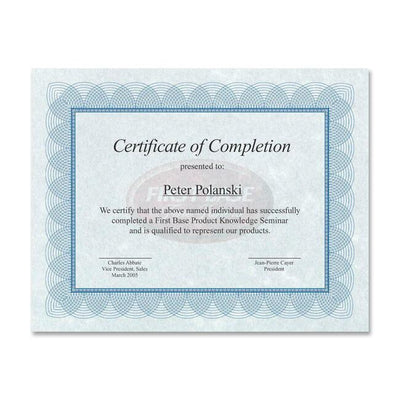 St. James&reg; Certificates, 24 lb Paper, Regent Blue w/ Gold Seals, Pack of 25, 83402 (FST83402)