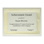 St. James&reg; Elite&trade; Certificates, Natural Linen with Classic Gold Foil Design, Pack of 12, 83428 (FST83428)