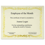 St. James&reg; Elite&trade; Certificates, Natural Linen with Deco Gold Foil Design, Pack of 12, 83429 (FST83429)