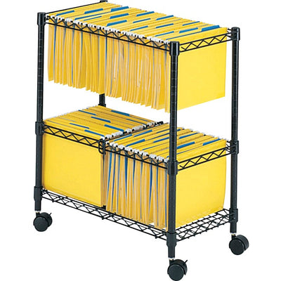 Safco 2-Tier Rolling File Cart (SAF5278BL)