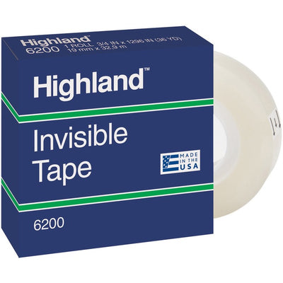 3M Highland Permanent Invisible Transparent Tape (MMM6200S-1833)
