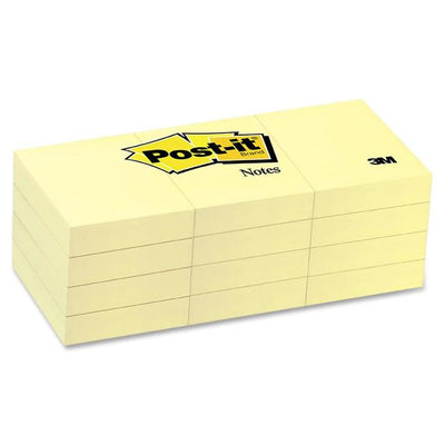 POST-IT NOTE 2x1.5*YELLW*12/PK (MMM653-36)