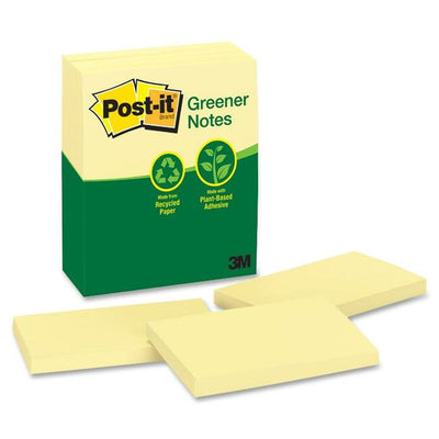 POST-IT RECYC 3X5 YELLW*1 PAD (MMM655RP-YEL)
