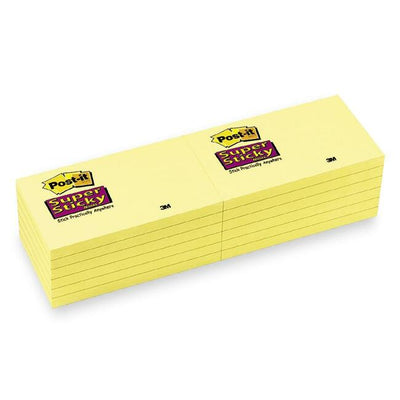 Post-it&reg; Super Sticky Adhesive Notes (MMM655SSCYC)