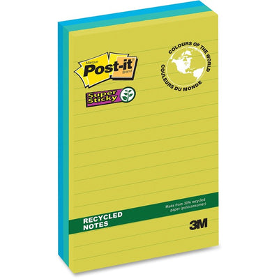 POST-IT RULED 4x6 *BORA-B*3/PK (MMM660-3SST-C)