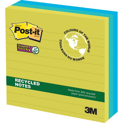 POST-IT RULED 4x4 *BORA *3/PK (MMM675-3SST-C)