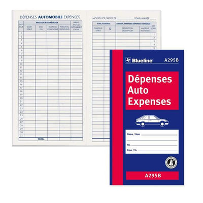 Blueline Bilingual Auto Expense Log Book (BLIA295B)