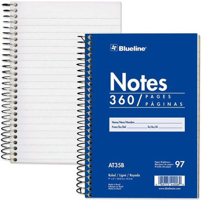 Blueline White Paper Wirebound Steno Pad (BLIAT35B)