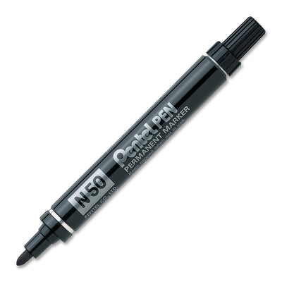 Pentel Pen Permanent Marker, Bullet Tip, Black Ink (PENN50-A)