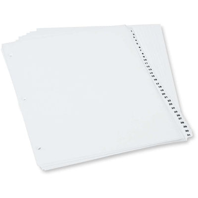 Oxford Poly Tab Index Divider (OXFPL213-31W)