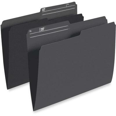 Pendaflex 1/2 Tab Cut Letter Recycled Top Tab File Folder (PFXR415-BLK)