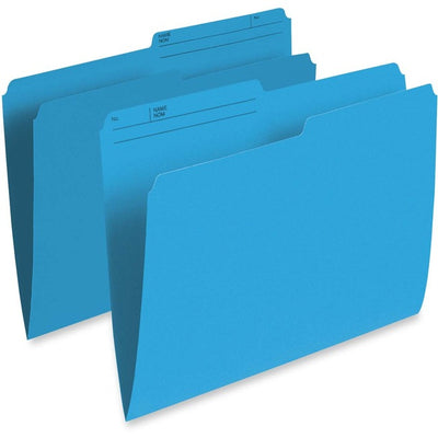 Pendaflex 1/2 Tab Cut Letter Recycled Top Tab File Folder (PFXR415-BLU)