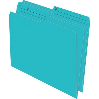 Pendaflex 1/2 Tab Cut Letter Recycled Top Tab File Folder (PFXR415-TEA)