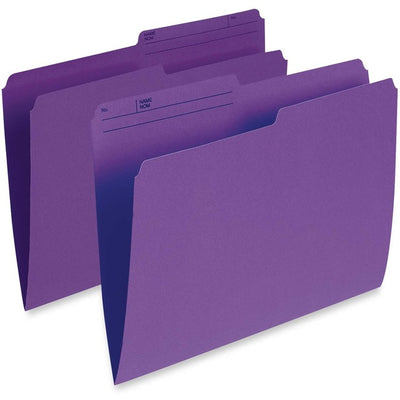 Pendaflex 1/2 Tab Cut Letter Recycled Top Tab File Folder (PFXR415-VIO)