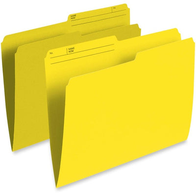 Pendaflex 1/2 Tab Cut Letter Recycled Top Tab File Folder (PFXR415-YLW)