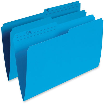 Pendaflex 1/2 Tab Cut Legal Recycled Top Tab File Folder (PFXR615-BLU)