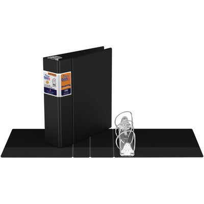 QuickFit Heavy-Duty Commercial Binder, 3-Ring D-Ring Binder, Black, 3 Inch (RGO29051)