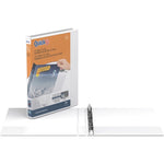 QuickFit Clear-View Binder, 3-Ring Binder, Round Ring, 5/8 Inch, White (RGO870000)