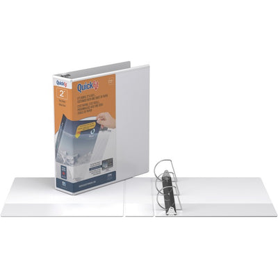 QuickFit View Binder, 3-Ring Binder, Angle D Ring, 2 Inch, White (RGO870300)