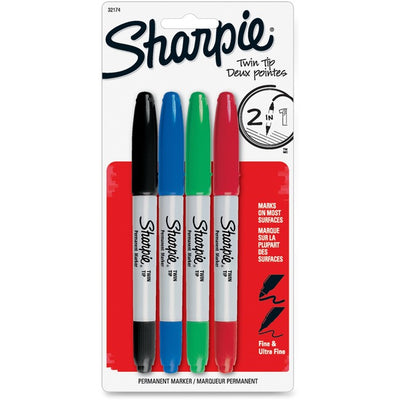 Sharpie Twin-Tip Markers (SAN32174PP)