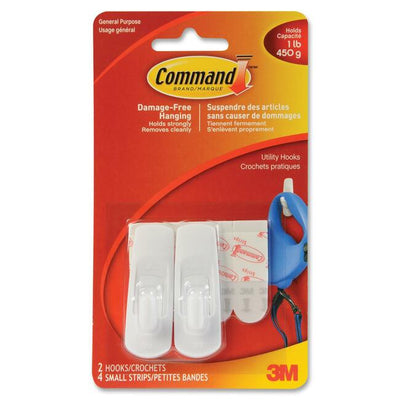 3M Small Hooks with Command Adhesive (MMM17002C)