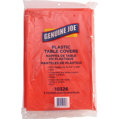 Genuine Joe Plastic Rectangular Table Covers (GJO10326)