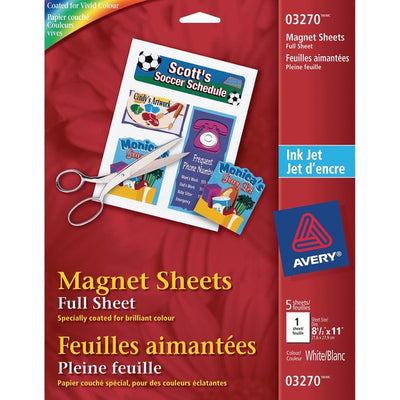 Avery&reg; Magnet Sheetsfor Inkjet Printers (AVE03270)