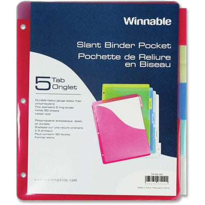 Winnable 5-Tab Slant Binder Pocket (WNNTP-55AD)