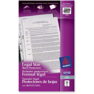 SHEET PROTECTOR LEGAL-SZ*50/PK (AVE75287)
