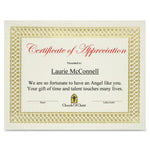 St. James&reg; Elite&trade; Certificates, Natural Linen with Classic Gold Foil Design, Pack of 100, 83510 (FST83510)