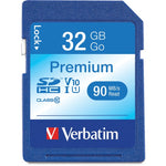 Verbatim 32GB Premium SDHC Memory Card, UHS-I V10 U1 Class 10 (VER96871)