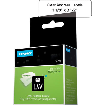 1-1/8 X 3-1/2 LW LABEL CLEAR CARD (DYM30254)