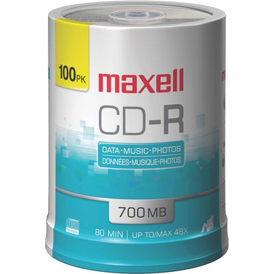 Maxell CD Recordable Media - CD-R - 48x - 700 MB - 100 / Pack (MAX648200)