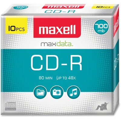 Maxell CD Recordable Media - CD-R - 40x - 700 MB - 10 / Pack (MAX648210)