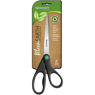 Westcott KleenEarth 9" Straight Scissors (ACM13138)