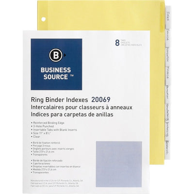 Business Source Buff Stock Ring Binder Indexes (BSN20069)