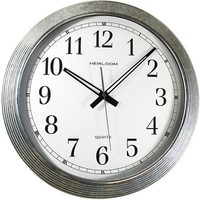 CLOCK RND 16" GALVANZE MTL RIM (AOP401ZWA)