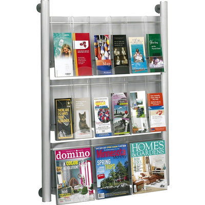 Safco Luxe 9 Pocket Magazine Wall Rack (SAF4134SL)
