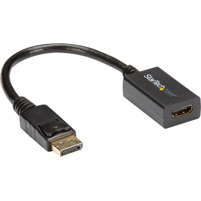 StarTech.com DisplayPort to HDMI Adapter, 1080p DP to HDMI Video Converter, DP to HDMI Monitor/TV Dongle, Passive, Latching DP Connector (STCDP2HDMI2)