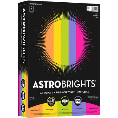 Astrobrights Colored Cardstock - "Happy" 5-Color Assortment (NEE21004)