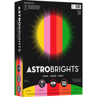Astrobrights Color Copy Paper "Vintage" , 5 Assorted Colours (NEE21224)