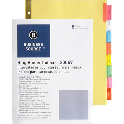 Business Source Reinforced Insertable Tab Indexes (BSN20067)