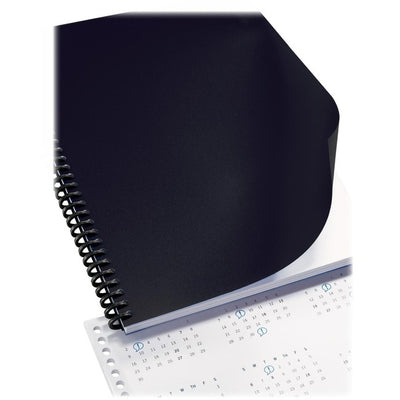 BIND CVR PLSTC ACCENT BLK*50pk (GBC04005)
