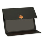 St. James&reg; Elite&trade; Medallion Fold Certificate Holders, Black Linen with Copper Medallion, Pack of 5, 83570 (FST83570)