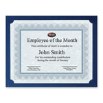 St. James&reg; Presentation Cards/Certificate Holders, Non-Folding, Navy Blue Linen, Pack of 25, 83480 (FST83480)