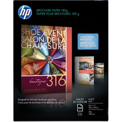 HP Matte Inkjet Brochure Paper - White (HEWCH016A)