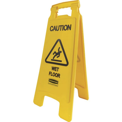 Rubbermaid Commercial Caution Wet Floor Safety Sign (RUB611277YW)