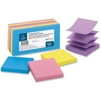Business Source Reposition Pop-up Adhesive Notes (BSN16450)