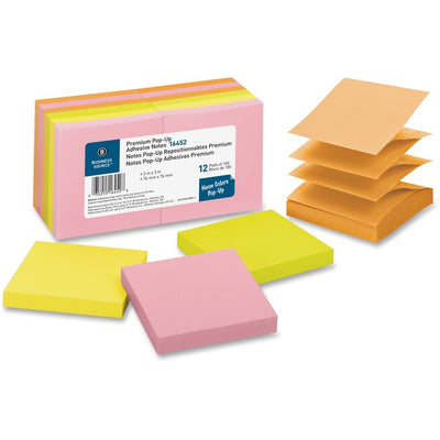 Business Source Reposition Pop-up Adhesive Notes (BSN16452)